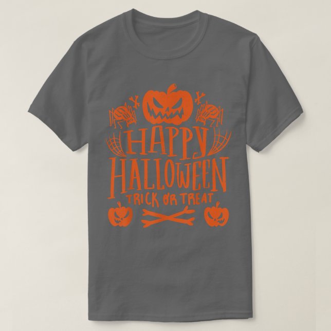 Happy Halloween TrickorTreat Pumpkin Design für Ki T-Shirt (Design vorne)