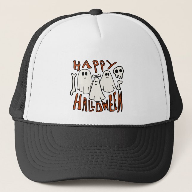 Happy Halloween Truckerkappe (Vorderseite)