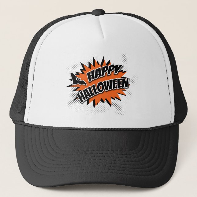 Happy Halloween Truckerkappe (Vorderseite)