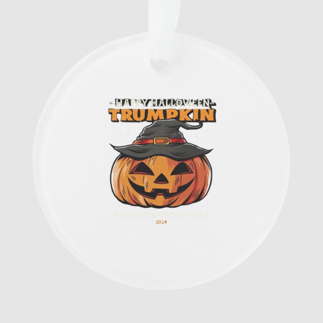 Happy Halloween Trumpkin Classic Ornament (Vorderseite)