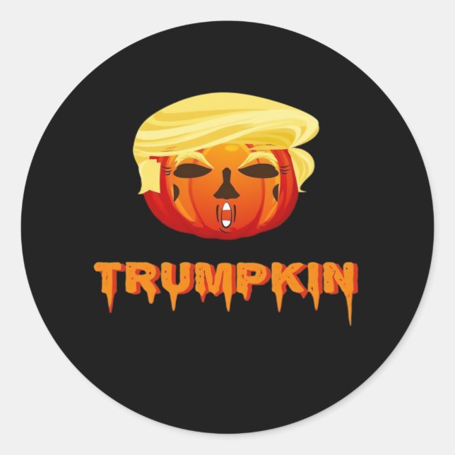 Happy Halloween - Trumpkin Classic Runder Aufkleber (Vorderseite)