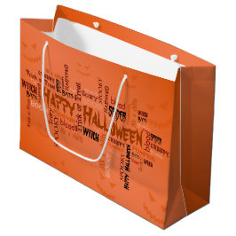 Happy Halloween Typografie Große Geschenktüte