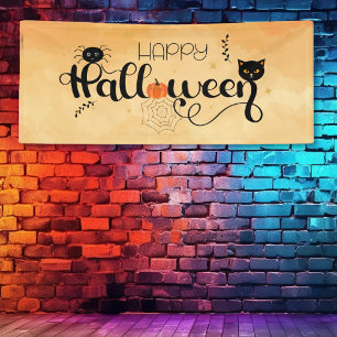 Happy Halloween Typografie Orange Party Banner