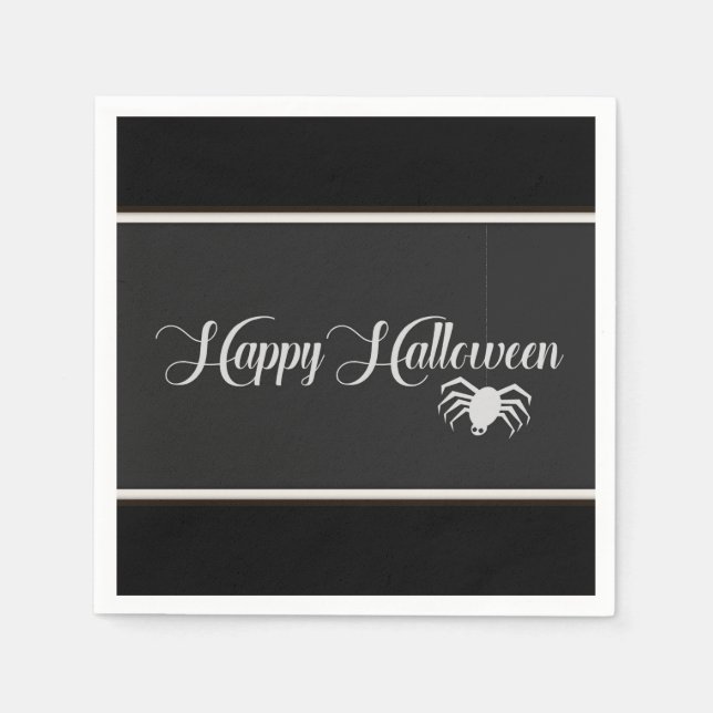 Happy Halloween Typografie Serviette (Vorderseite)