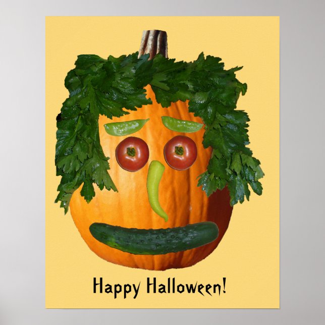 Happy Halloween - Uncut Pumpkin Face Poster (Vorne)