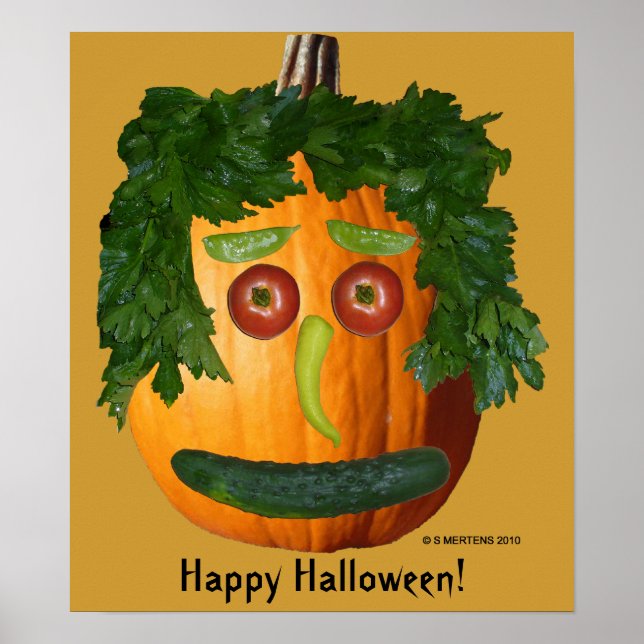 Happy Halloween - Uncut Pumpkin Face Poster (Vorne)