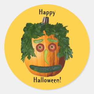 Happy Halloween - Uncut Pumpkin Face Sticker