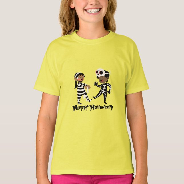 Happy Halloween Unisex T - Shirt - Minimalistisch  (Vorderseite)