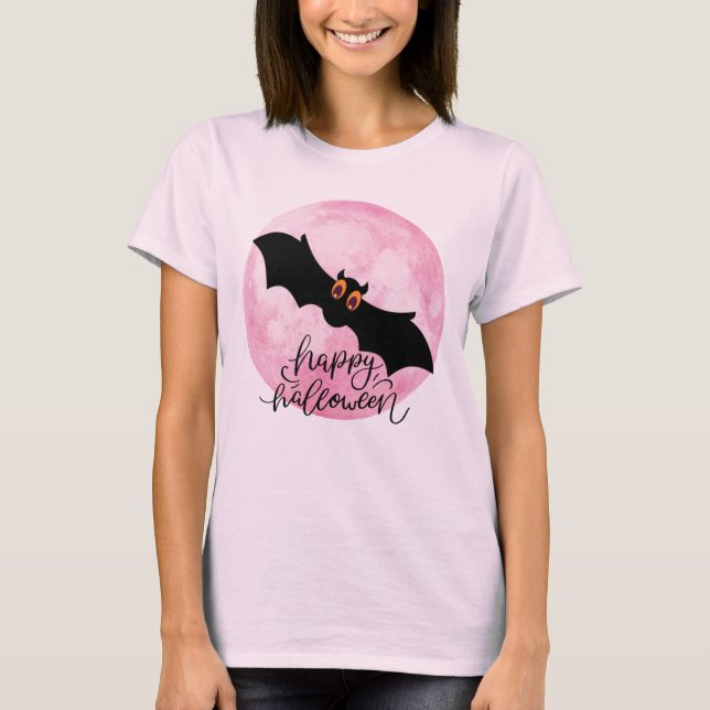 Happy Halloween Vampire Bat T-Shirt (Vorderseite)