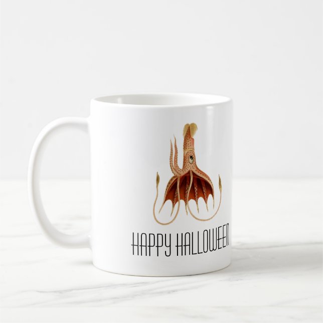 Happy Halloween Vampire Tintenfisch Kaffeetasse (Links)