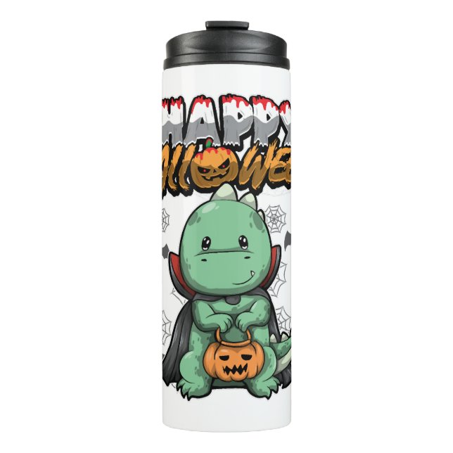 Happy Halloween verkleideter Drache Thermosbecher (Vorderseite)