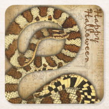 Happy Halloween Vintag Snakes Untersetzer