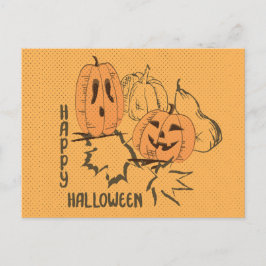 Happy Halloween Vintage Einladung Postkarte