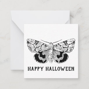 "Happy Halloween" Vintage Moth Gothic-Moderne Mitteilungskarte