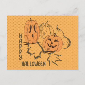 Happy Halloween Vintage Postkarte