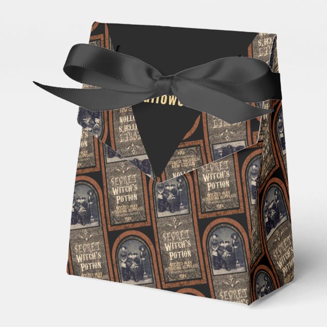 Happy Halloween Vintager "SECRET WITCHES POTION" Geschenkschachtel (Vorderseite)
