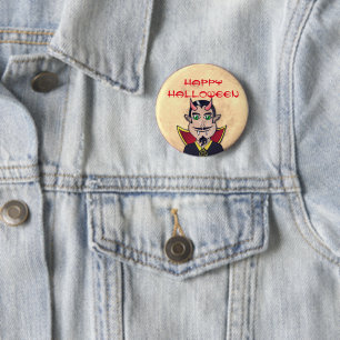 Happy Halloween / Vollmond mit Vampire Button