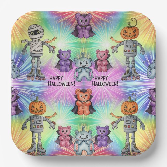 Happy Halloween von Natasha Us Pappteller (Vorderseite)