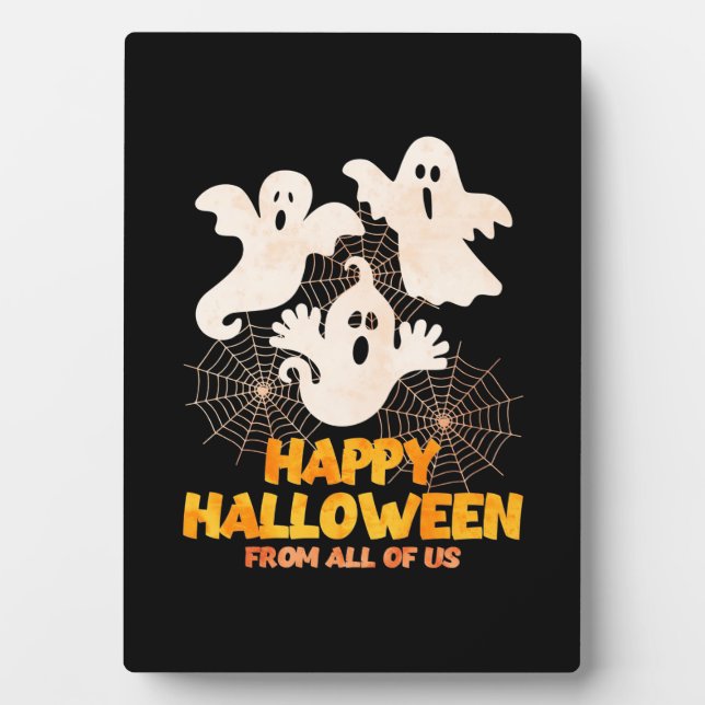 Happy Halloween von uns allen Fotoplatte (Vorderseite)
