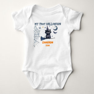 Happy Halloween Watercolor Baby Strampler