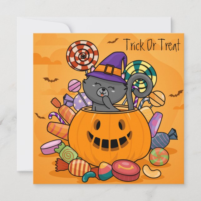 Happy Halloween Weihnachtskarte Feiertagskarte (Vorderseite)