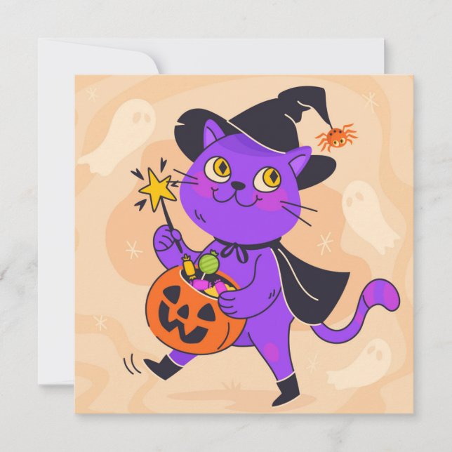 Happy Halloween Weihnachtskarte Feiertagskarte (Vorderseite)