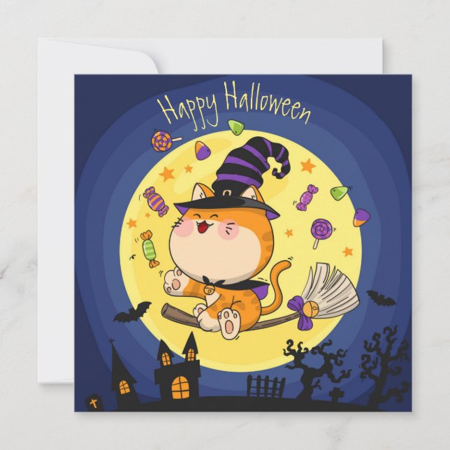 Happy Halloween Weihnachtskarte Feiertagskarte (Vorderseite)