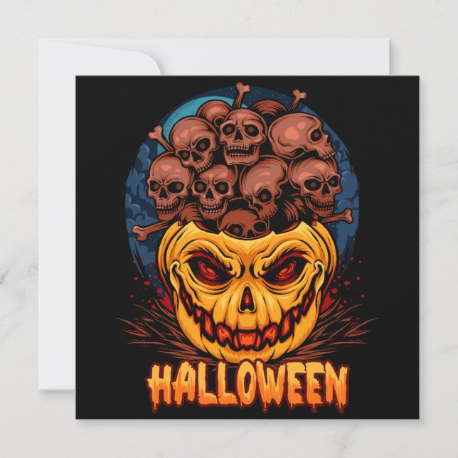 Happy Halloween Weihnachtskarte Feiertagskarte (Vorderseite)