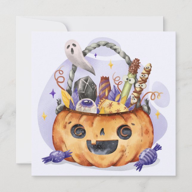 Happy Halloween Weihnachtskarte Feiertagskarte (Vorderseite)