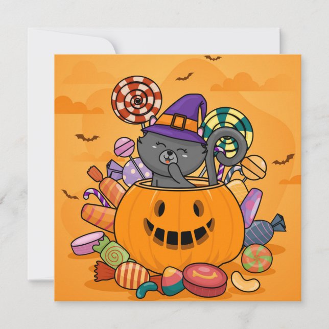Happy Halloween Weihnachtskarte Feiertagskarte (Vorderseite)