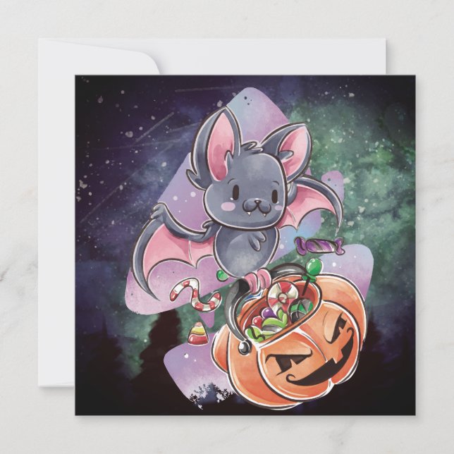 Happy Halloween Weihnachtskarte Feiertagskarte (Vorderseite)