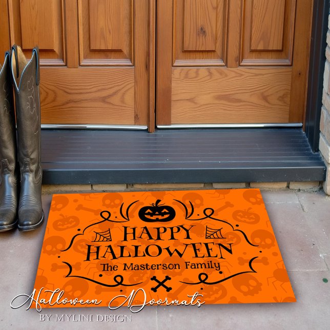 Happy Halloween Welcome Pumpkin Pattern Door Mat Fußmatte (Von Creator hochgeladen)