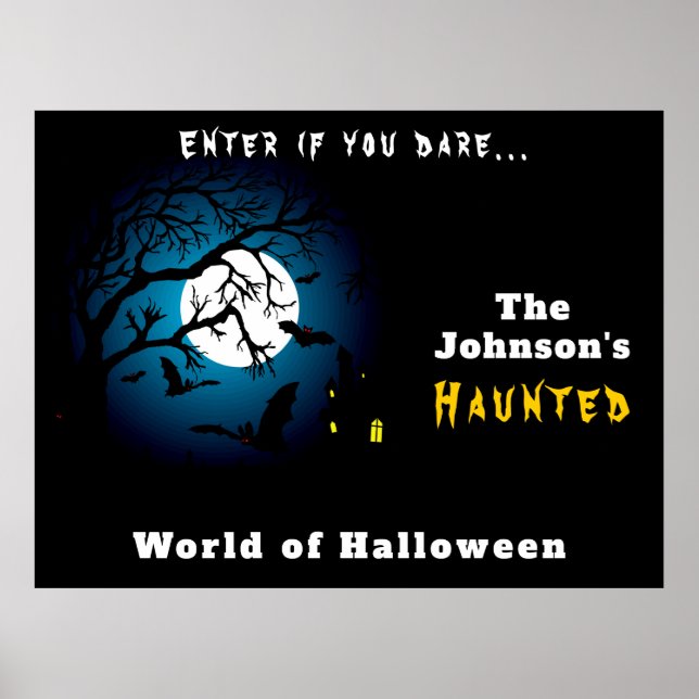 Happy Halloween | Welcome to Scary Haunted House Poster (Vorne)