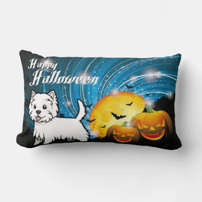 Happy Halloween West Highland Terrier Lendenkissen (Vorderseite)
