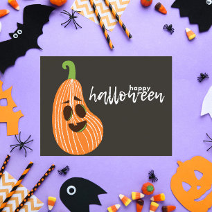 Happy Halloween Whimsical Pumpkin Feiertagspostkarte