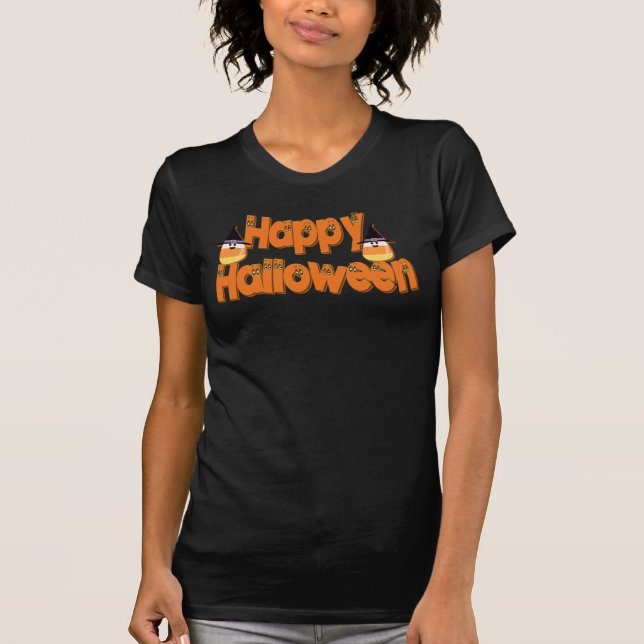 Happy Halloween Whimsical Text T - Shirt (Vorderseite)