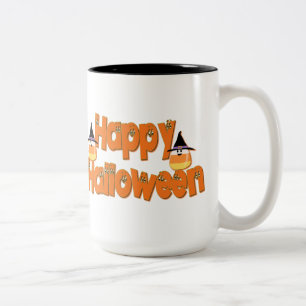 Happy Halloween Whimsical Text Tasse