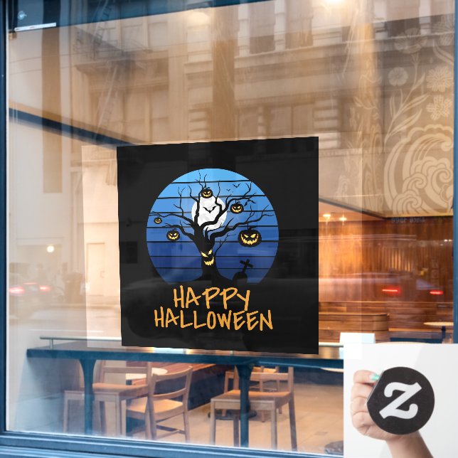 Happy Halloween Window Cling Fensteraufkleber (Café-Fenster)