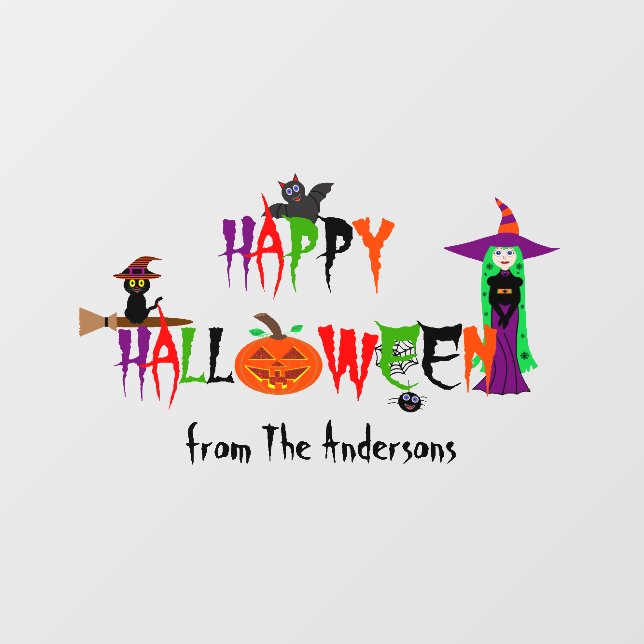 Happy Halloween Window Cling Fensteraufkleber (Blatt)