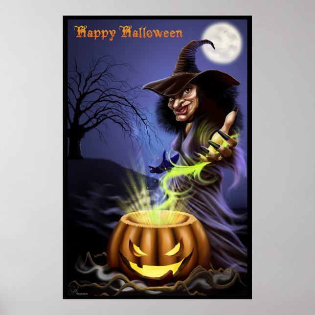 Happy Halloween Witch Poster (Vorne)