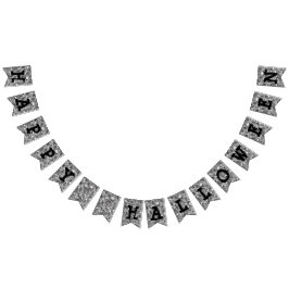 Happy Halloween with Skeleton Background Wimpelkette