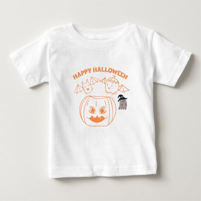 Happy Halloween Women's Costume Bekleidung Schwarz Baby T-shirt (Vorderseite)