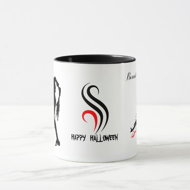 Happy Halloween Zombie Fighting Funny anpassbar Tasse (Zentrum)