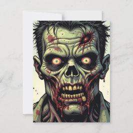 Happy Halloween | Zombie Themed Postkarte
