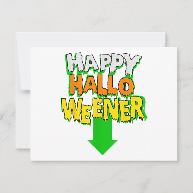 Happy Halloweener Funny Halloween Einladung (Vorderseite)