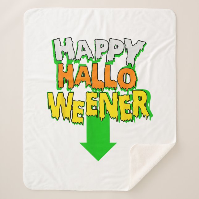 Happy Halloweener Funny Halloween Sherpadecke (Vorderseite)