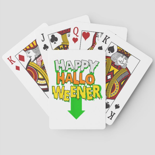 Happy Halloweener Funny Halloween Spielkarten (Rückseite)