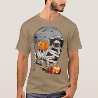 Happy Halloweenie Dackel Mummy Doie Dog Hallowe T-Shirt