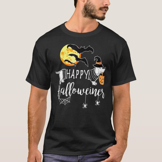 Happy Halloweiner Dackel Halloween für Dackel Ow T-Shirt (Vorderseite)