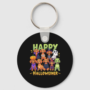 Happy Halloweiner Dog Eigentümer Funny Halloween H Schlüsselanhänger